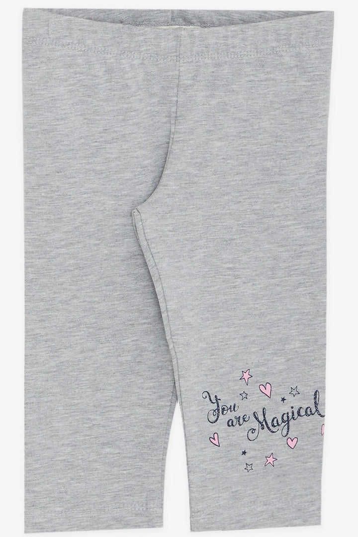 BRE Breeze Girl Child Capri Leggings Set with Unicorn Print, 1.5-5 Years, Pink - Sandy