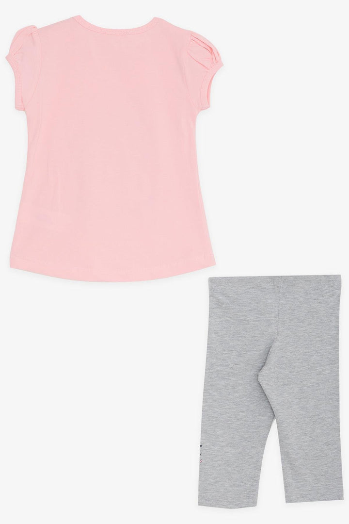 BRE Breeze Girl Child Capri Leggings Set with Unicorn Print, 1.5-5 Years, Pink - Sandy