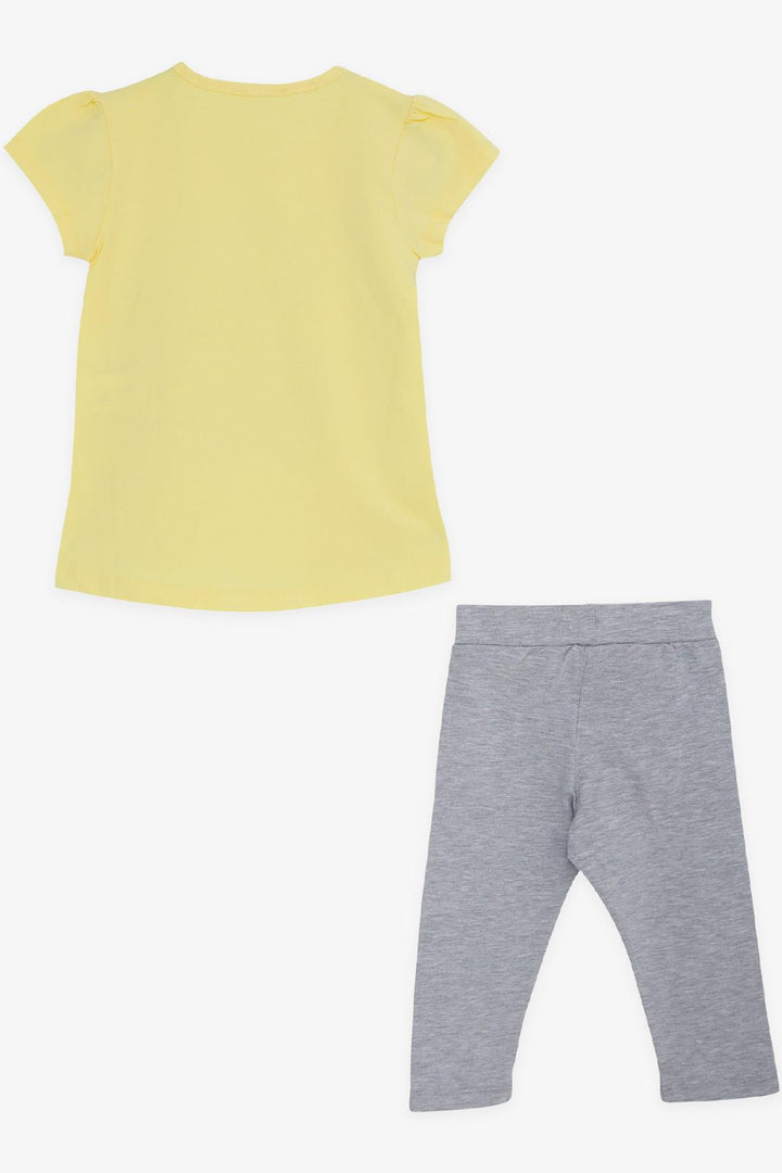 BRE Breeze Girl Capri Leggings Set with Unicorn Print 1.5-5 Years, Yellow - Mons
