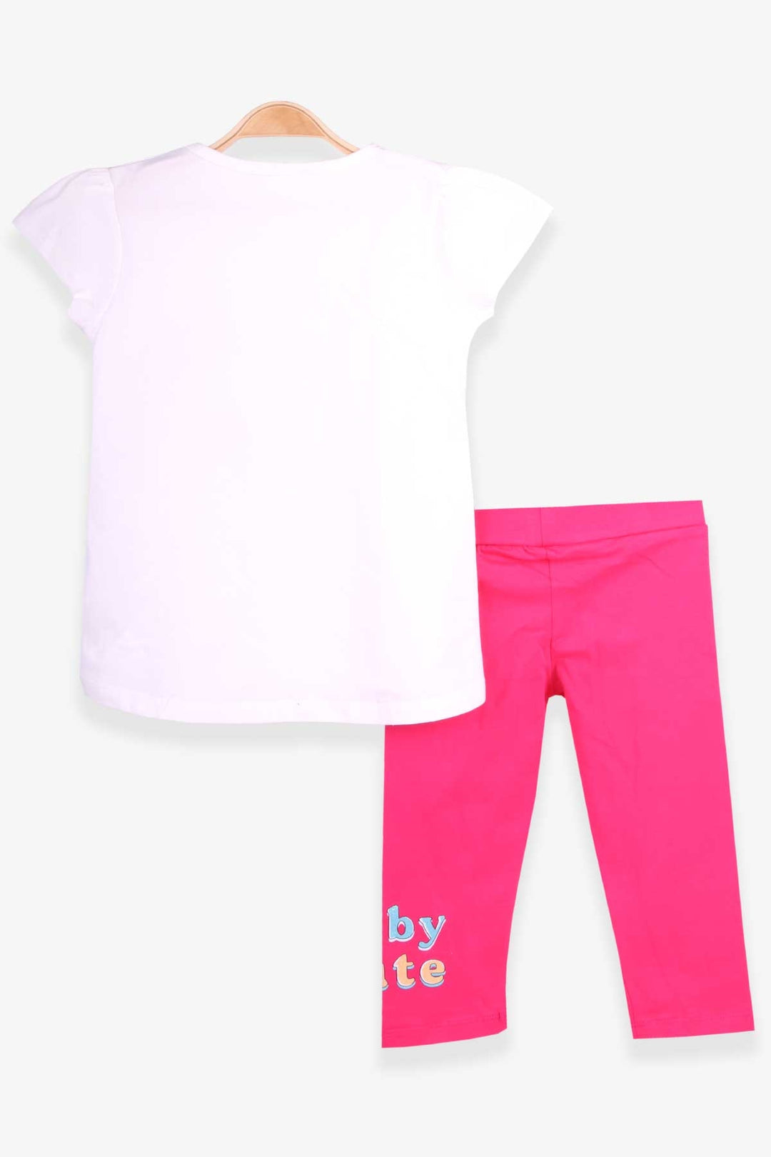 BRE Breeze Girl Child Leggings Set with Cute Kitten Print, 1.5-5 Years, Beige - Tamarac