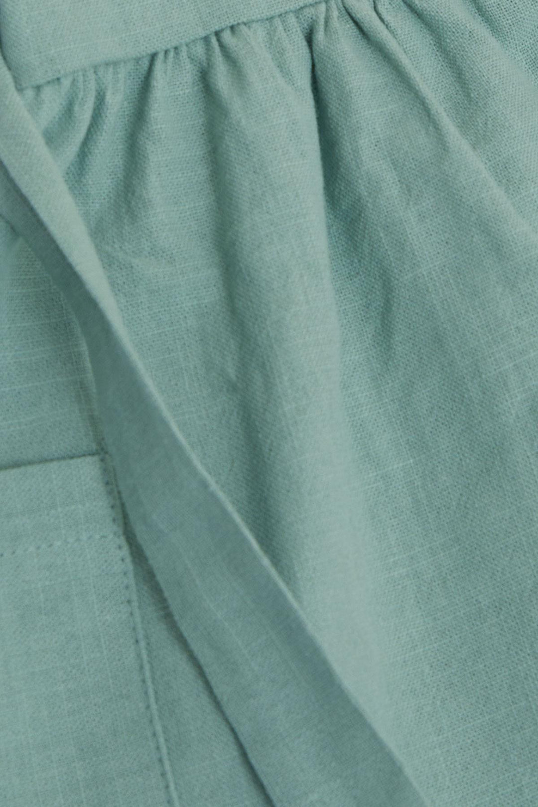 BRE Breeze Girl's Linen Dress with Buttons on the Sides Pockets 1.5-5 Years, Mint Green - Toretsk