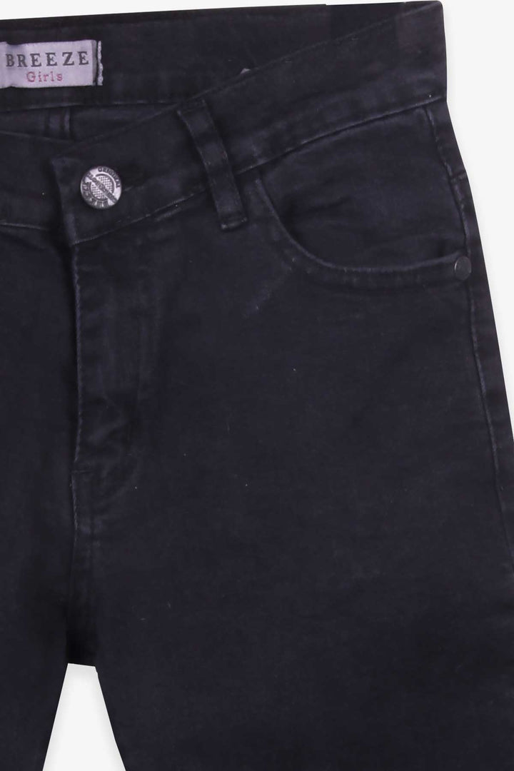 BRE Breeze Girl's Jeans with Ripped Detail, 84 Years, Black - North Charleston