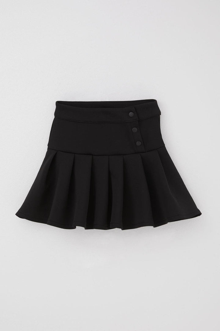 BRE Breeze Girl Child Mini Skirt with Pleated Ruffle Detail, 72 Years, Black - San Remo