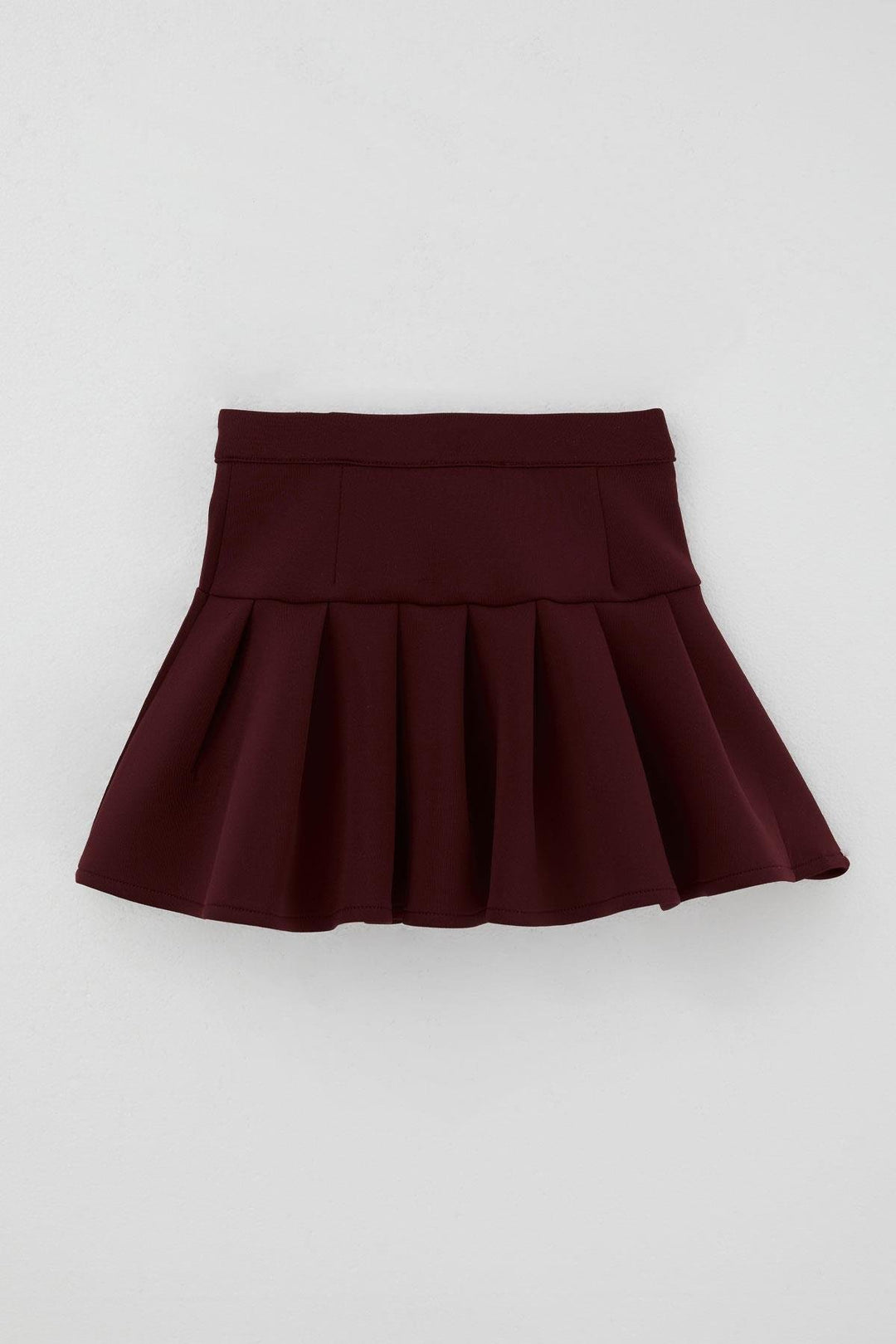 BRE Breeze Girl Child Mini Skirt with Pleated Snap Detail, 72 Years, Burgundy - El Plan