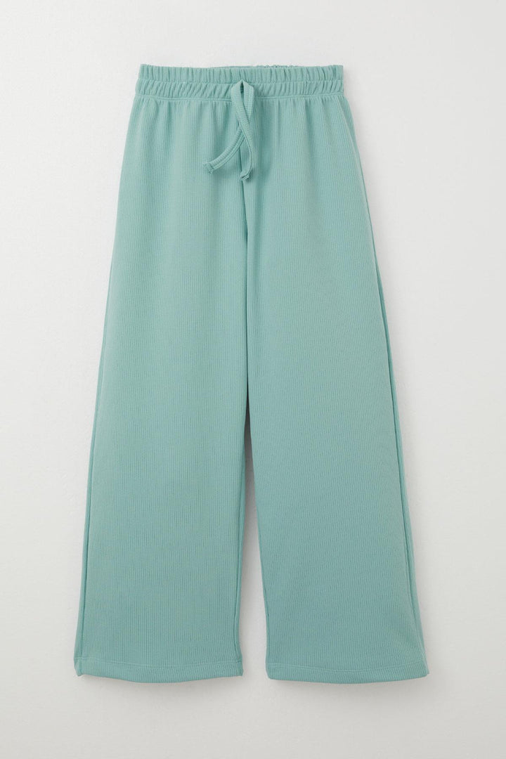 BRE Breeze Girl's Pants with Lace-Up Accessory, 84 Years, Aqua Green - Tizayuca