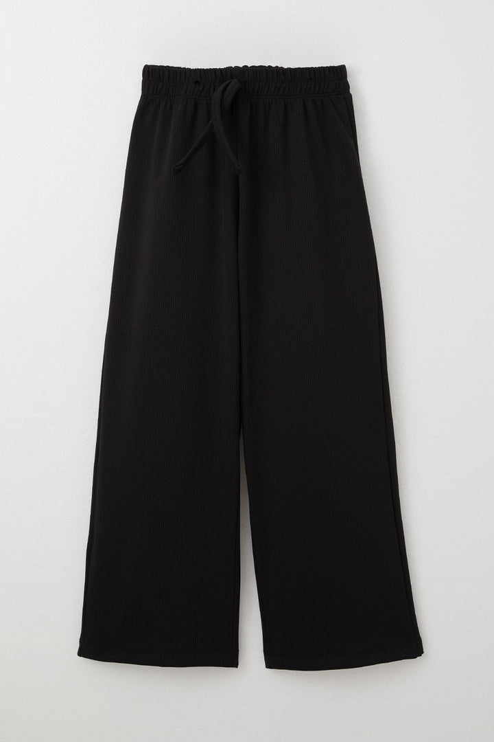 BRE Breeze Girl's Pants with Lace-Up Detail, 84 Years, Black - Brest