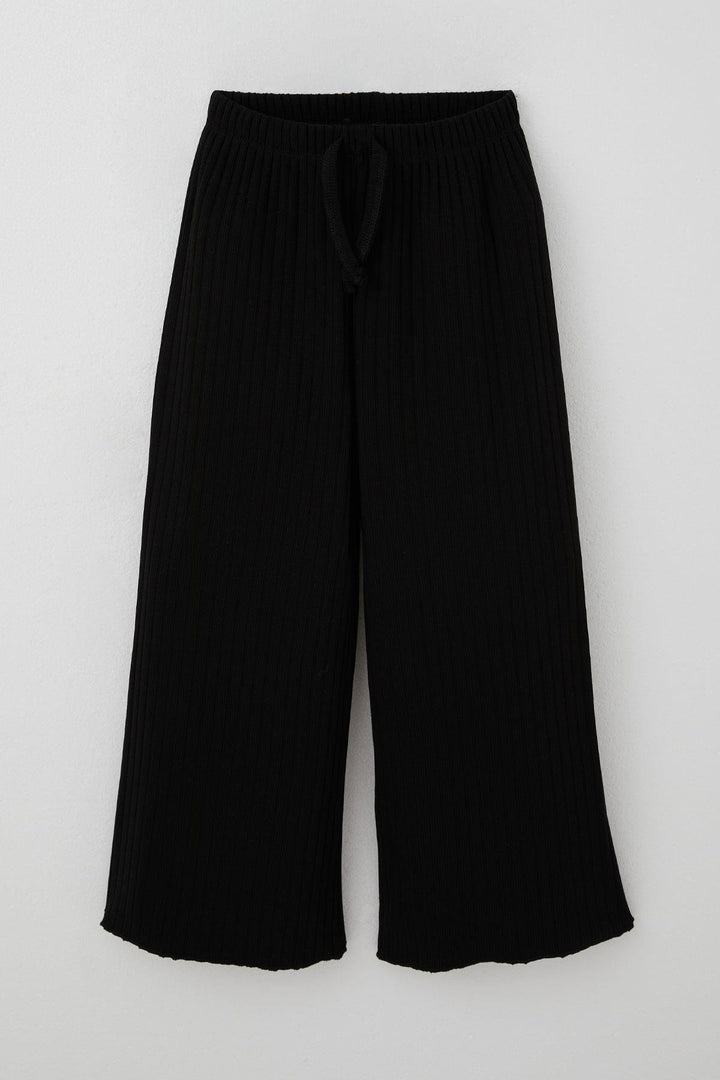 BRE Breeze Girl's Pants with Drawstring Waistband Elastic 74 Years, Black - Brescia