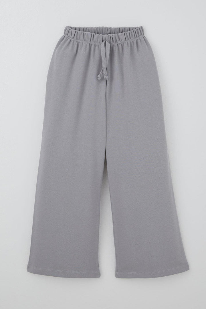 BRE Breeze Girl's Pants with Drawstring Waistband Elasticated 60 Years, Grey - Timberwood Park