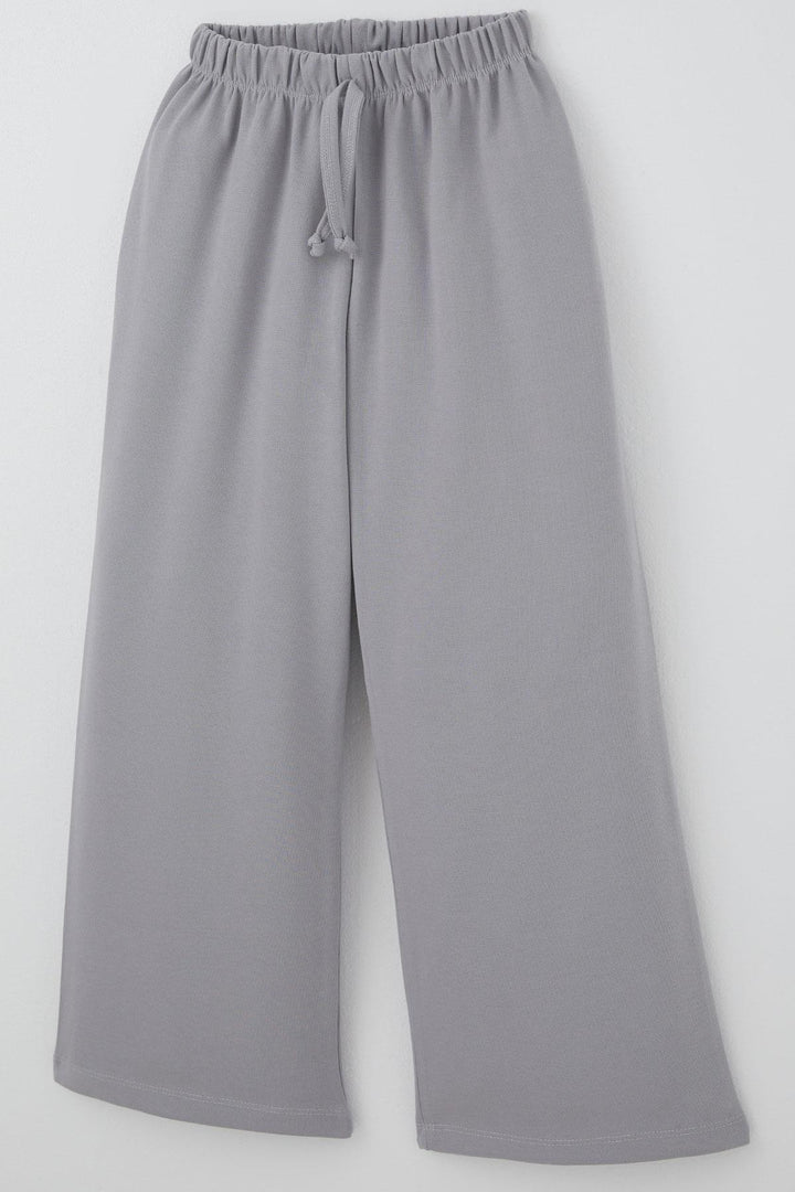 BRE Breeze Girl's Pants with Drawstring Waistband Elasticated 60 Years, Grey - Timberwood Park