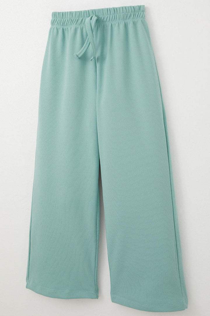 BRE Breeze Girl's Pants with Lace-Up Accessory, 84 Years, Aqua Green - Tizayuca
