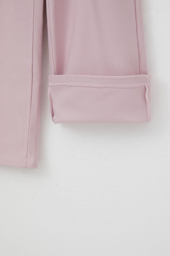 BRE Breeze Girl's Pants with Waistband Logo Detail Pockets 84 Years, Light Lilac - Narbonne