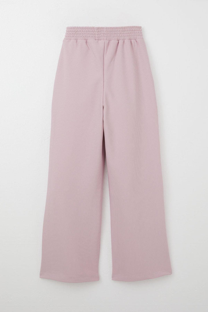 BRE Breeze Girl's Pants with Waistband Logo Detail Pockets 84 Years, Light Lilac - Narbonne
