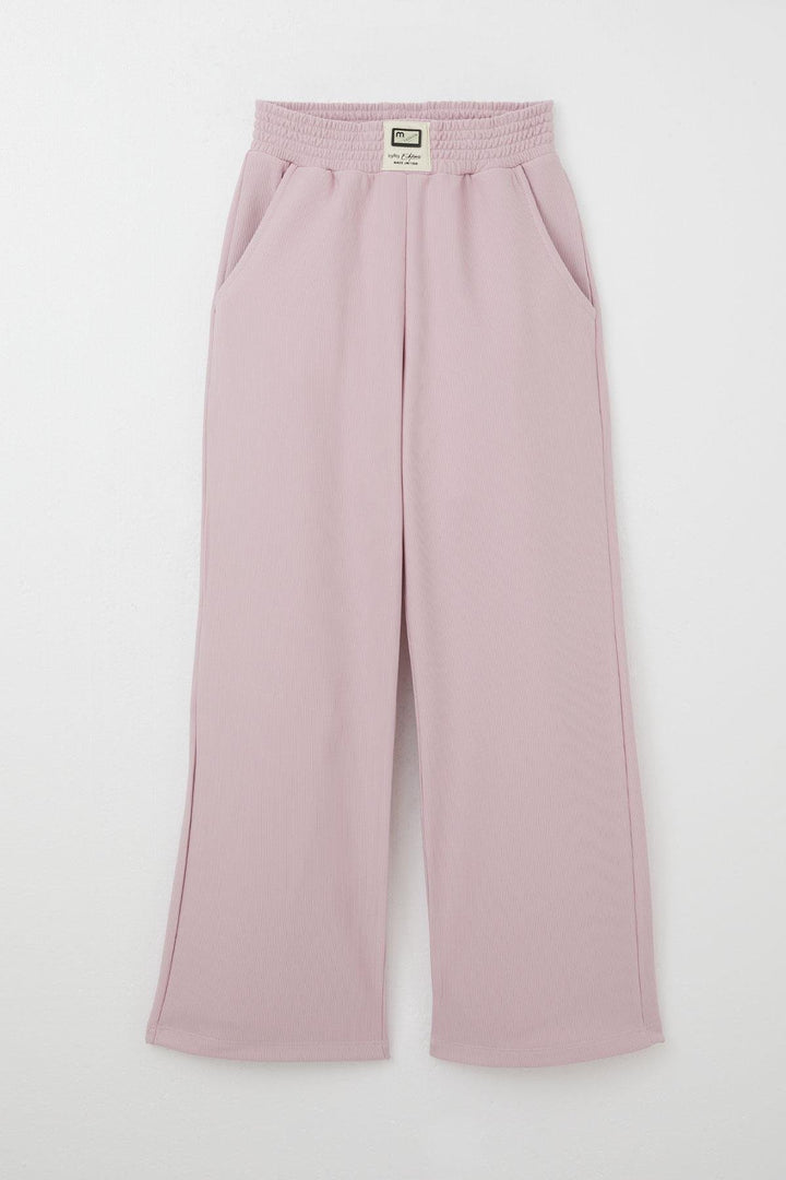 BRE Breeze Girl's Pants with Waistband Logo Detail Pockets 84 Years, Light Lilac - Narbonne