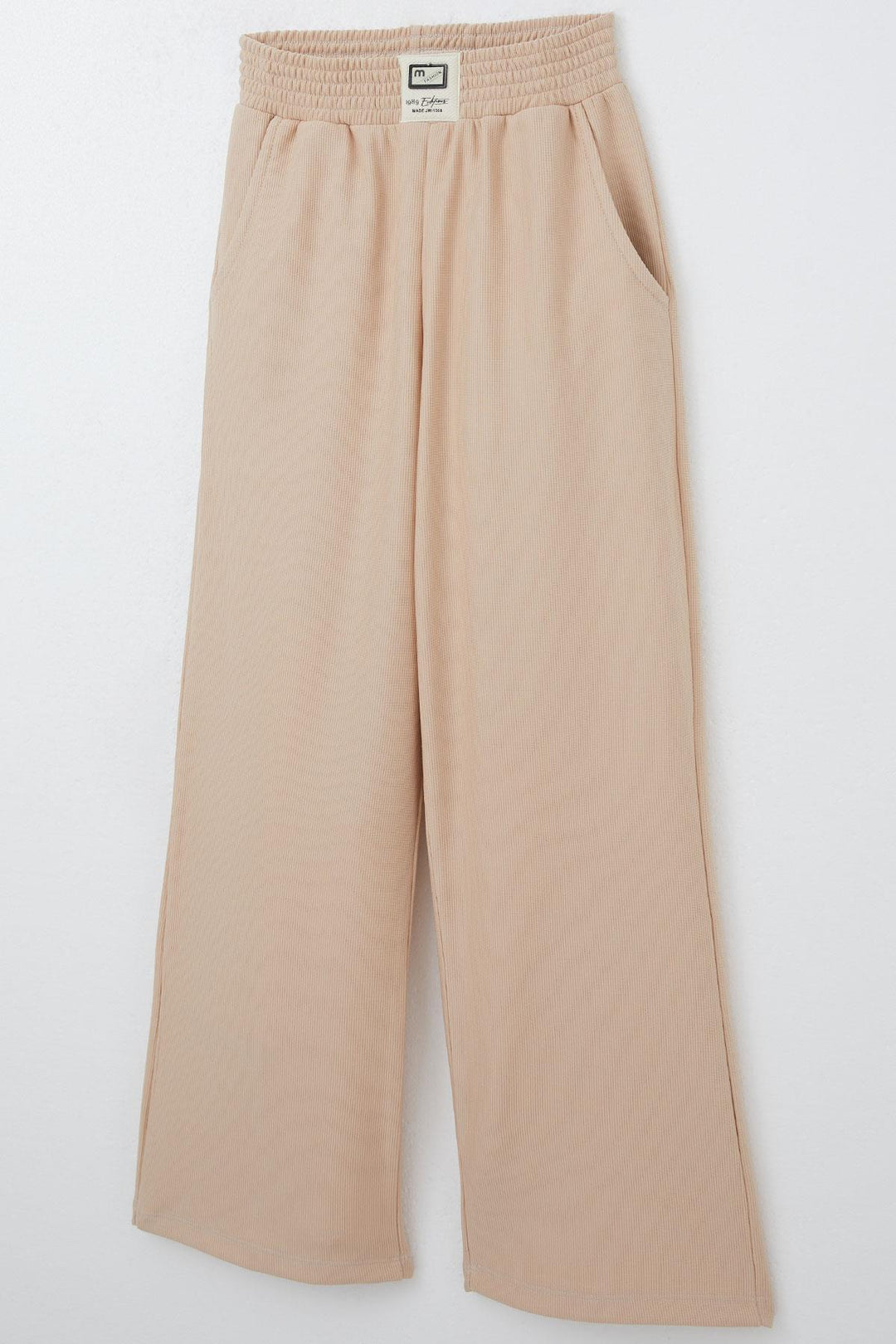 BRE Breeze Girl's Pants with Waistband Arm Detail and Pockets, 84 Years, Beige - Ródos