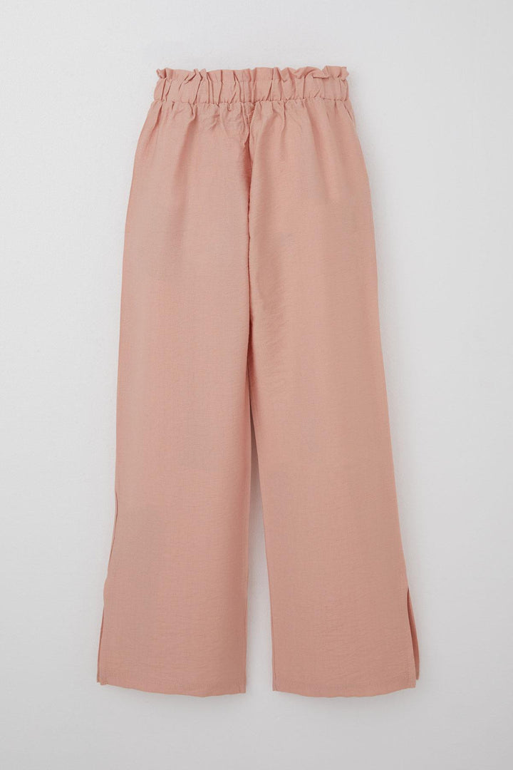 BRE Breeze Girl's Pants with Elastic Waist and Side Slits, 84 Years, Powder - Wilmington