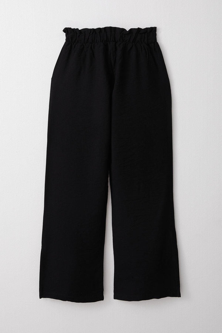 BRE Breeze Girl's Pants with Elastic Waist and Side Slits, 84 Years, Black - Sherbrooke