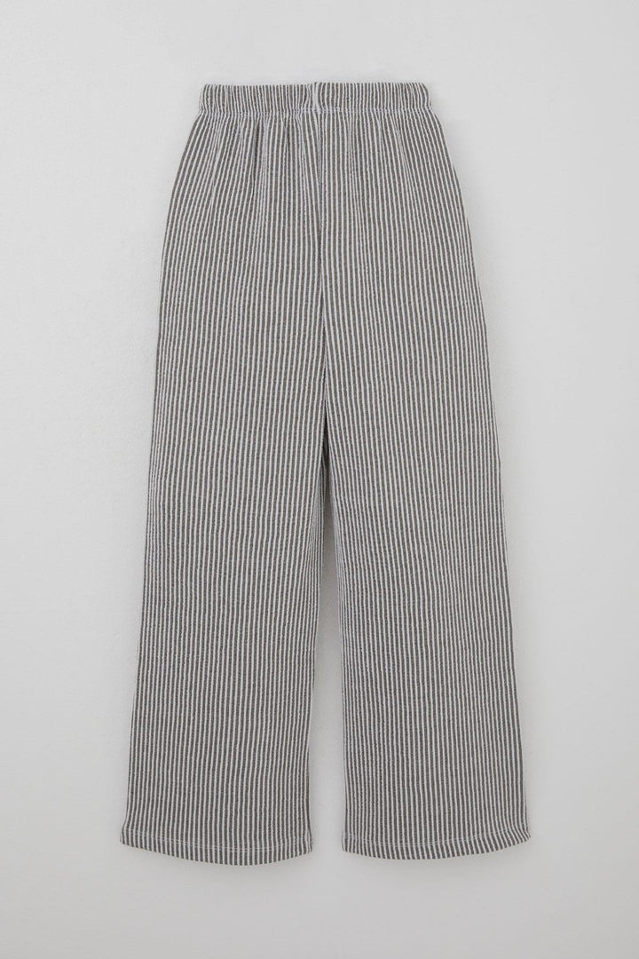BRE Breeze Girl's Striped Pants with Drawstring Waistband Accessory Elastic Detailed 84 Years, Mixed Color - Parker