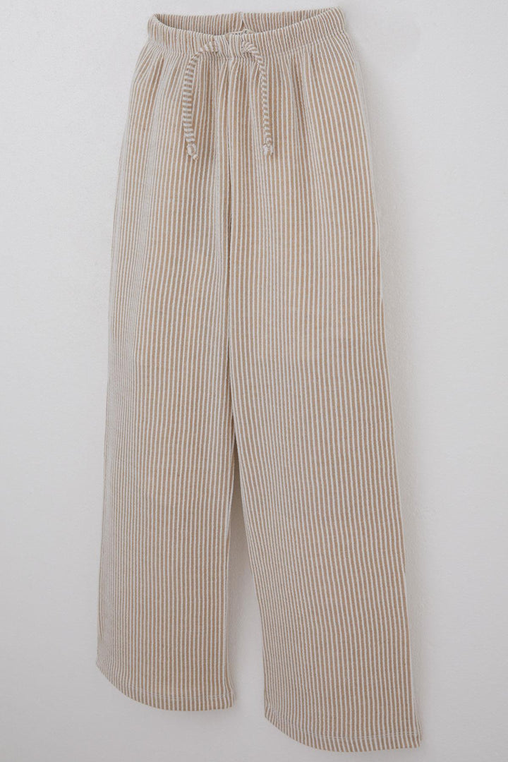 BRE Breeze Girl's Striped Pants with Drawstring Waistband Accessory Elastic Detailed 84 Years, Mixed Color - St. Paul