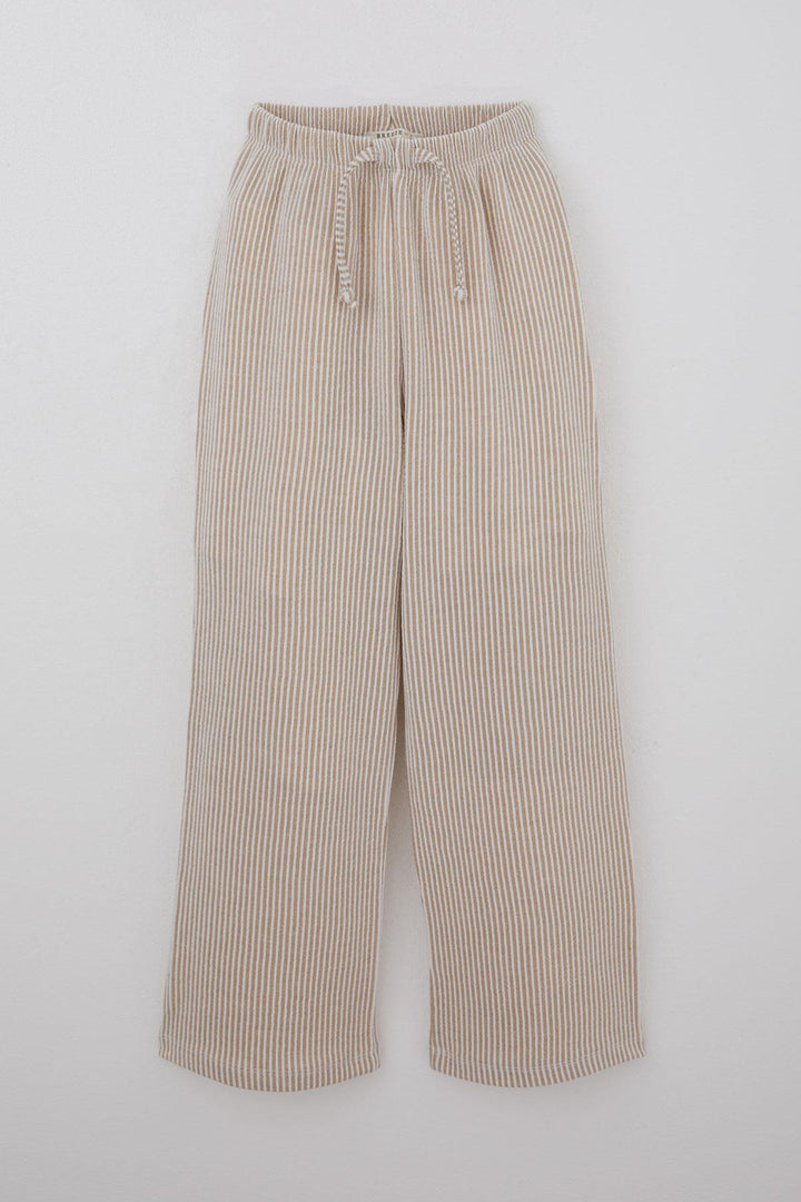 BRE Breeze Girl's Striped Pants with Drawstring Waistband Accessory Elastic Detailed 84 Years, Mixed Color - St. Paul