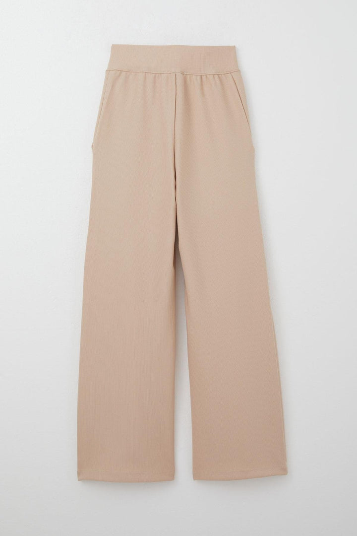 BRE Breeze Girl's Pants with Button and Zipper, 64 Years, Beige - Colmar