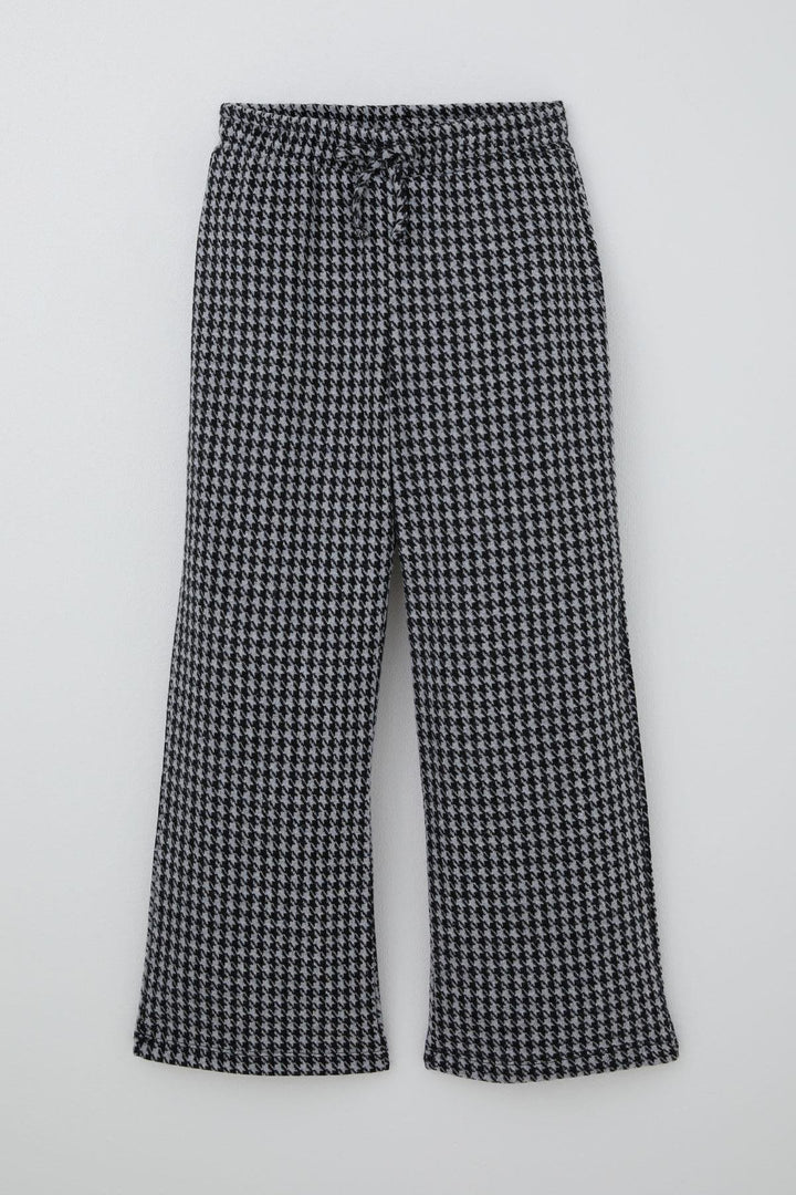 BRE Breeze Girl's Pants with Herringbone Pattern Elastic Waist 94 Years, Black - Torreón