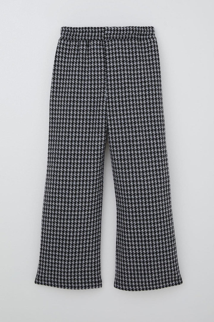 BRE Breeze Girl's Pants with Herringbone Pattern Elastic Waist 94 Years, Black - Torreón
