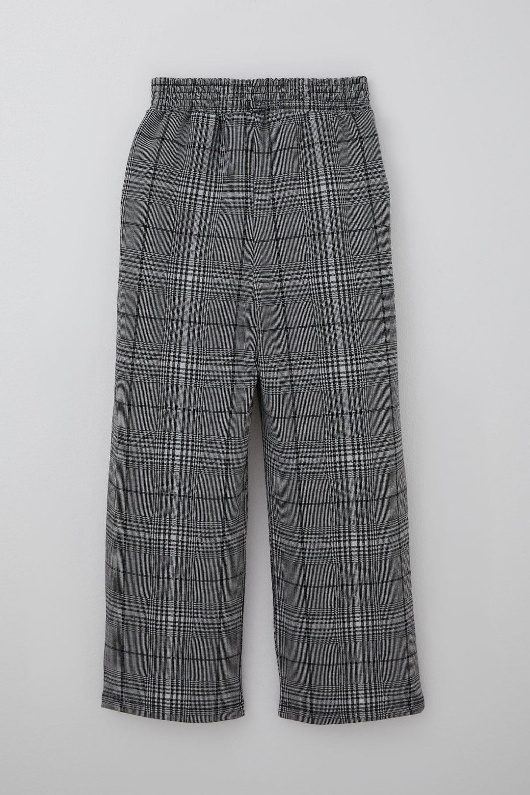 BRE Breeze Girl Child Set with Pants Blouse Finger Detailed Pants Plaid Patterned 84 Years, Ecru - Lowell