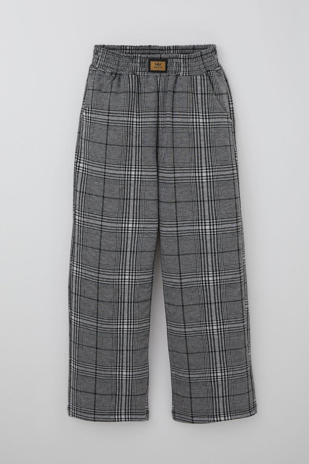 BRE Breeze Girl Child Set with Pants Blouse Finger Detailed Pants Plaid Patterned 84 Years, Ecru - Lowell