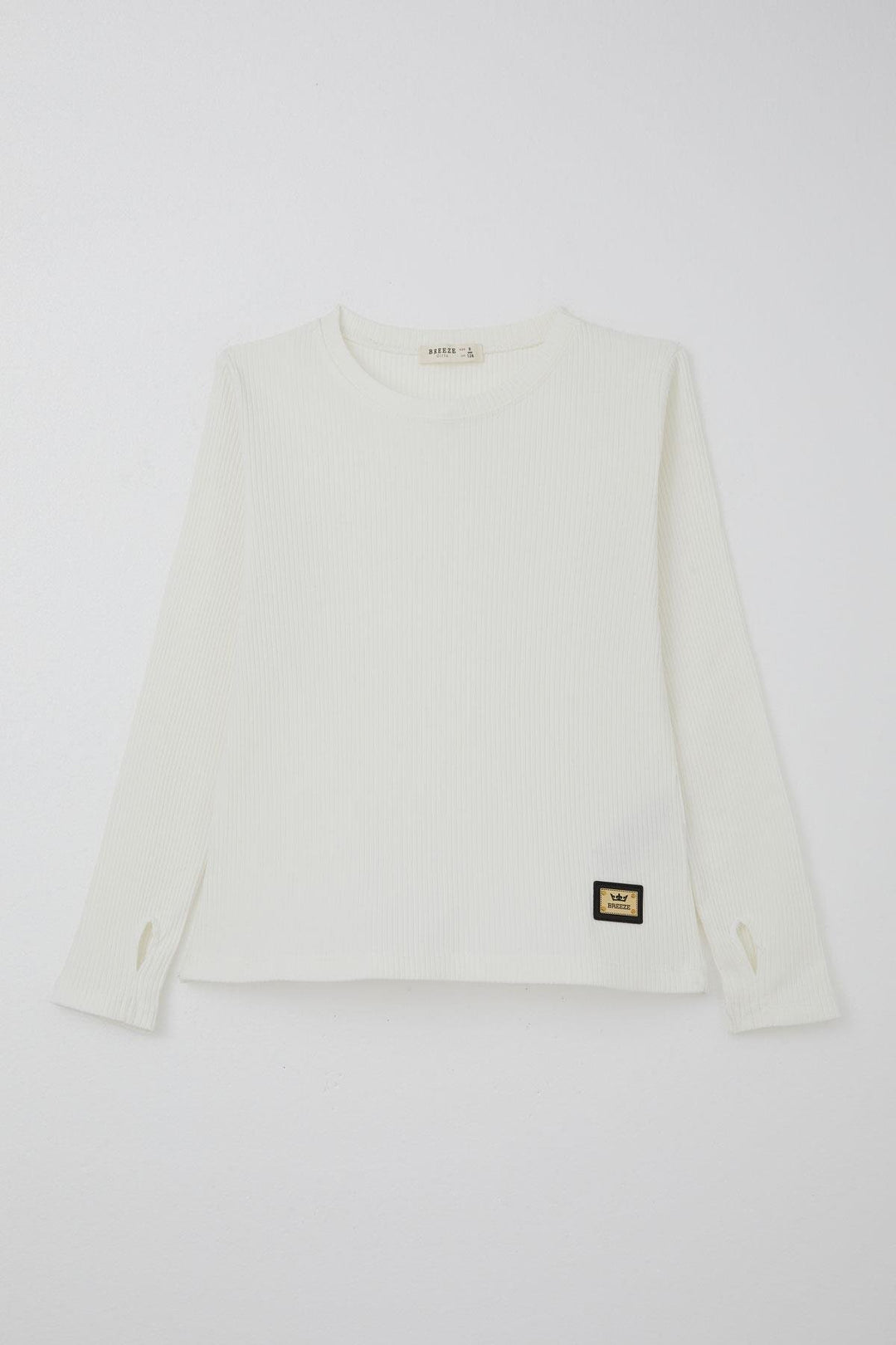 BRE Breeze Girl Child Set with Pants Blouse Finger Detailed Pants Plaid Patterned 84 Years, Ecru - Lowell