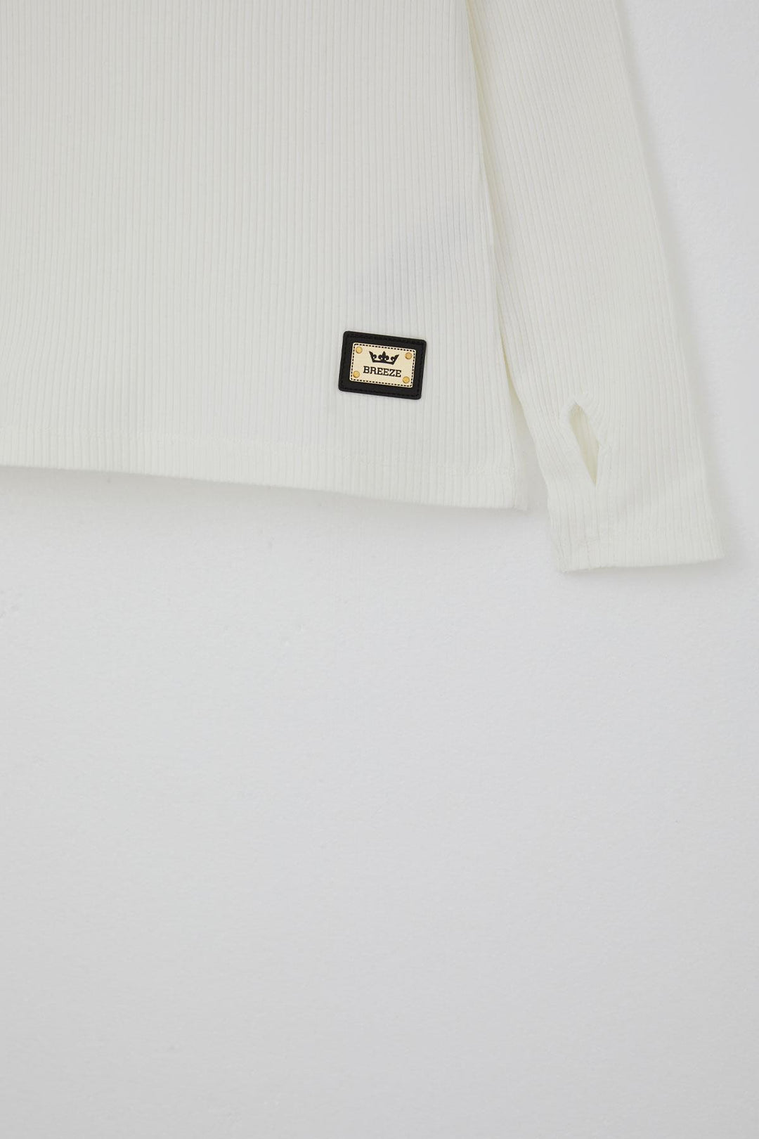 BRE Breeze Girl Child Set with Pants Blouse Finger Detailed Pants Plaid Patterned 84 Years, Ecru - Lowell