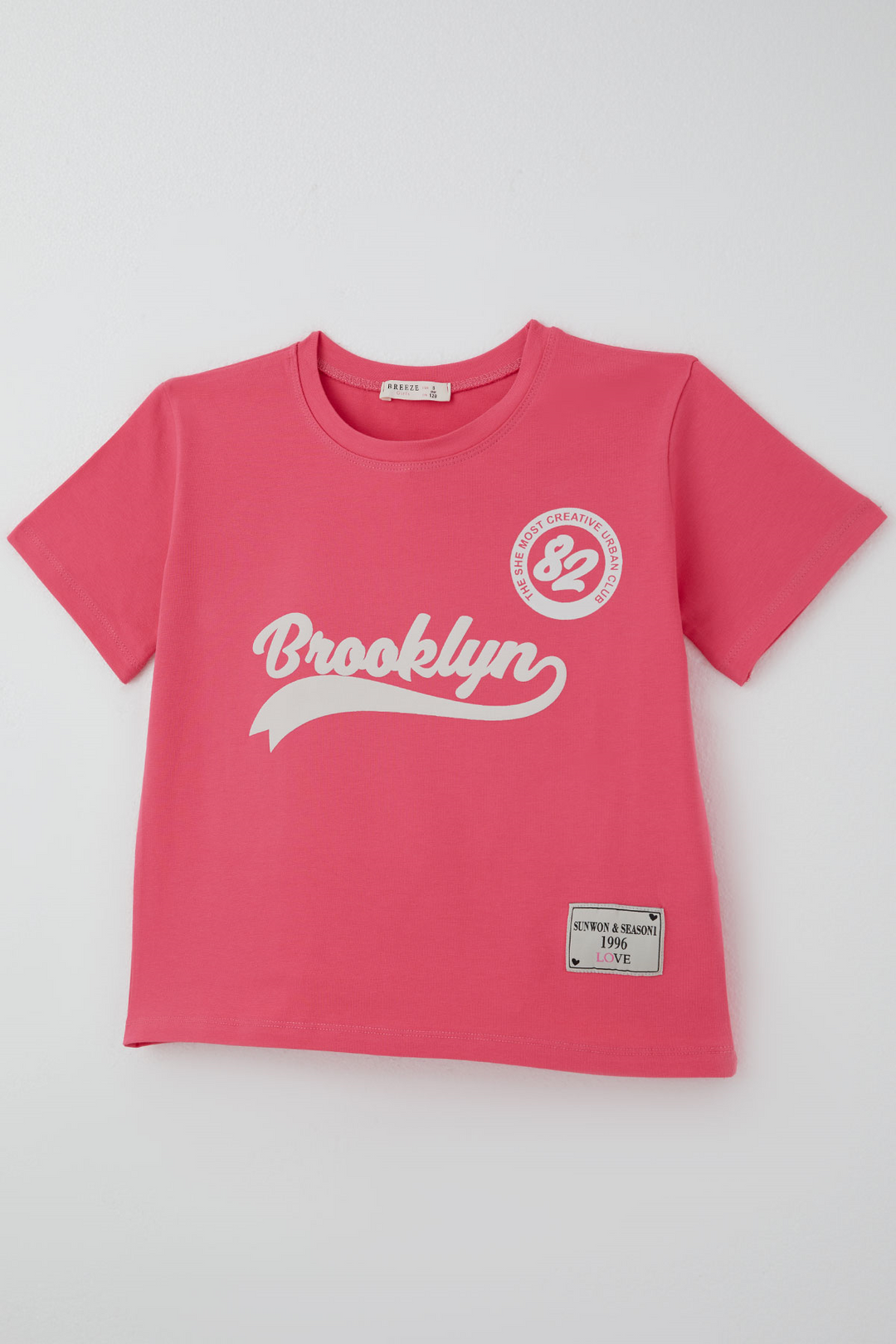 BRE Breeze Kız Çocuk Pantolonlu Takım Brooklyn Yazı Baskılı Bağcıklı 84 Yaş, Fuşya - Annapolis