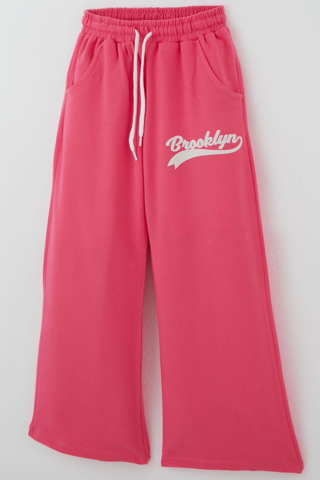 BRE Breeze Kız Çocuk Pantolonlu Takım Brooklyn Yazı Baskılı Bağcıklı 84 Yaş, Fuşya - Annapolis