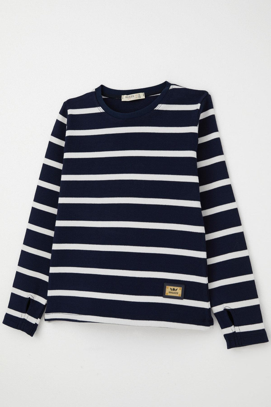 BRE Breeze Girl Child Set with Pants Finger Slit Arm Detail 84 Years, Navy Blue - Coram