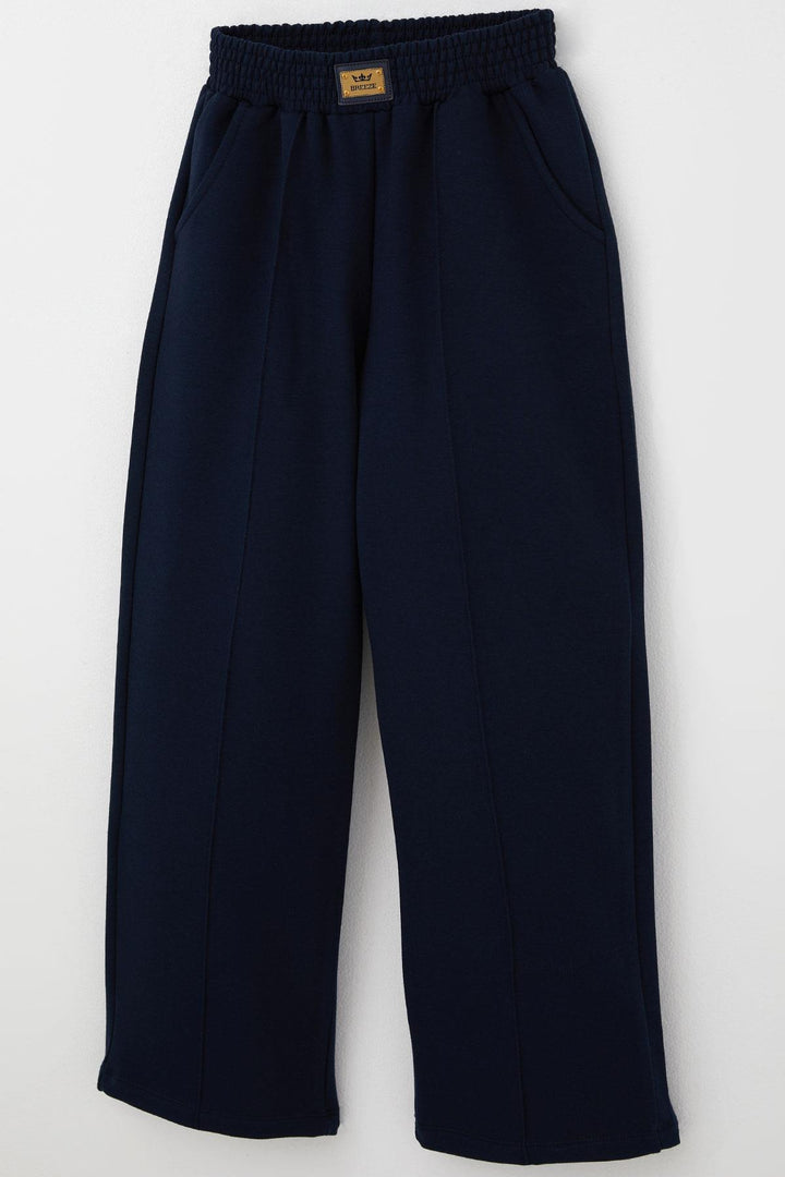 BRE Breeze Girl Child Set with Pants Finger Slit Arm Detail 84 Years, Navy Blue - Coram