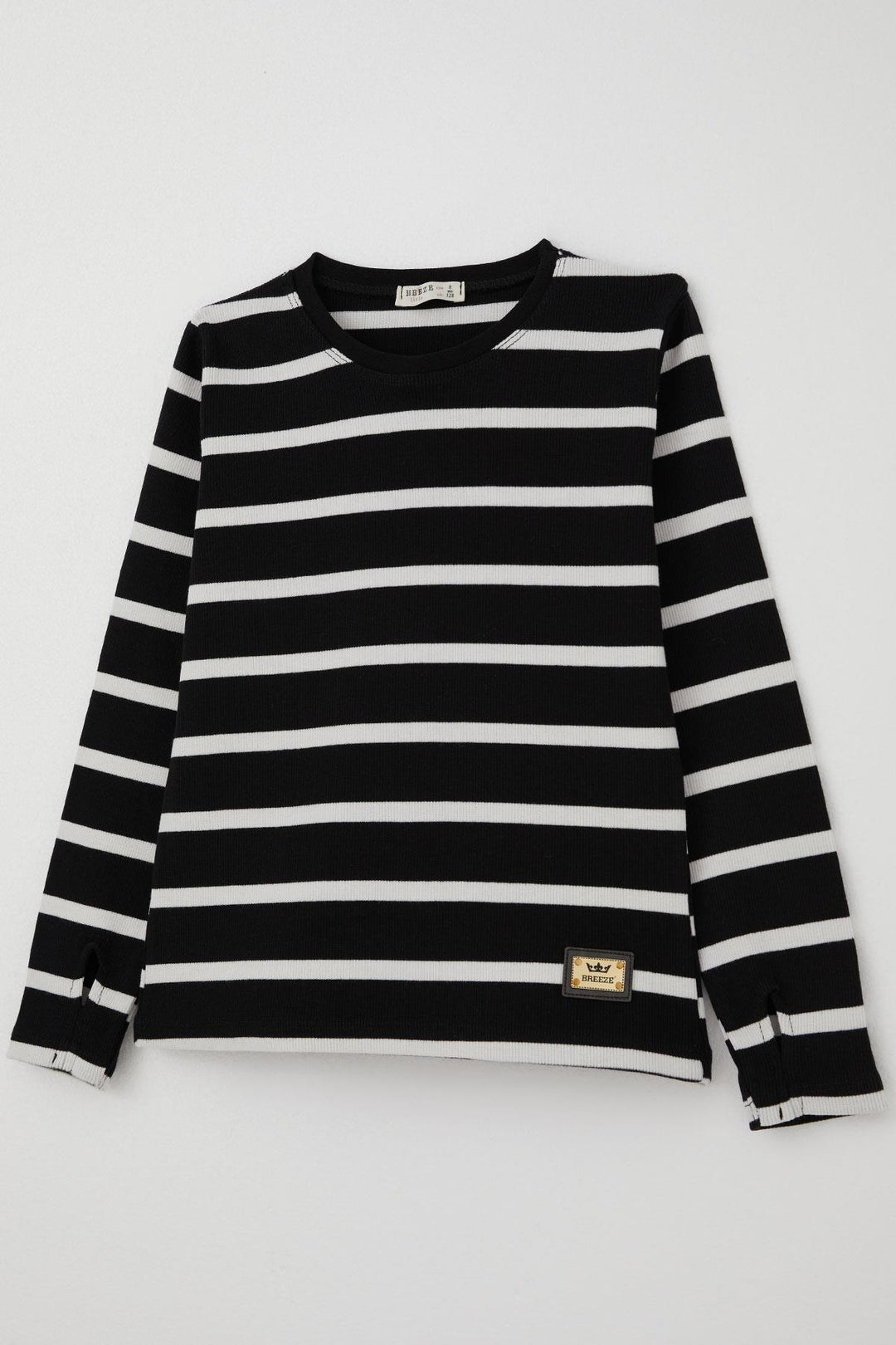 BRE Breeze Girl Child Tracksuit with Pants Finger Slit Arm Detail 84 Years, Black - Greenwood