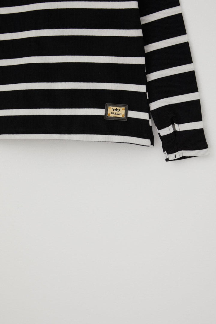 BRE Breeze Girl Child Tracksuit with Pants Finger Slit Arm Detail 84 Years, Black - Greenwood