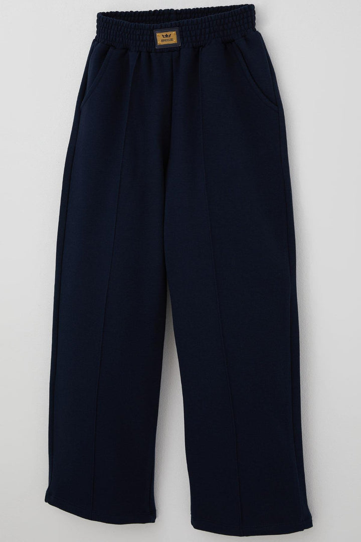 BRE Breeze Girl Child Set with Pants Finger Slit Arm Detail 84 Years, Navy Blue - Coram