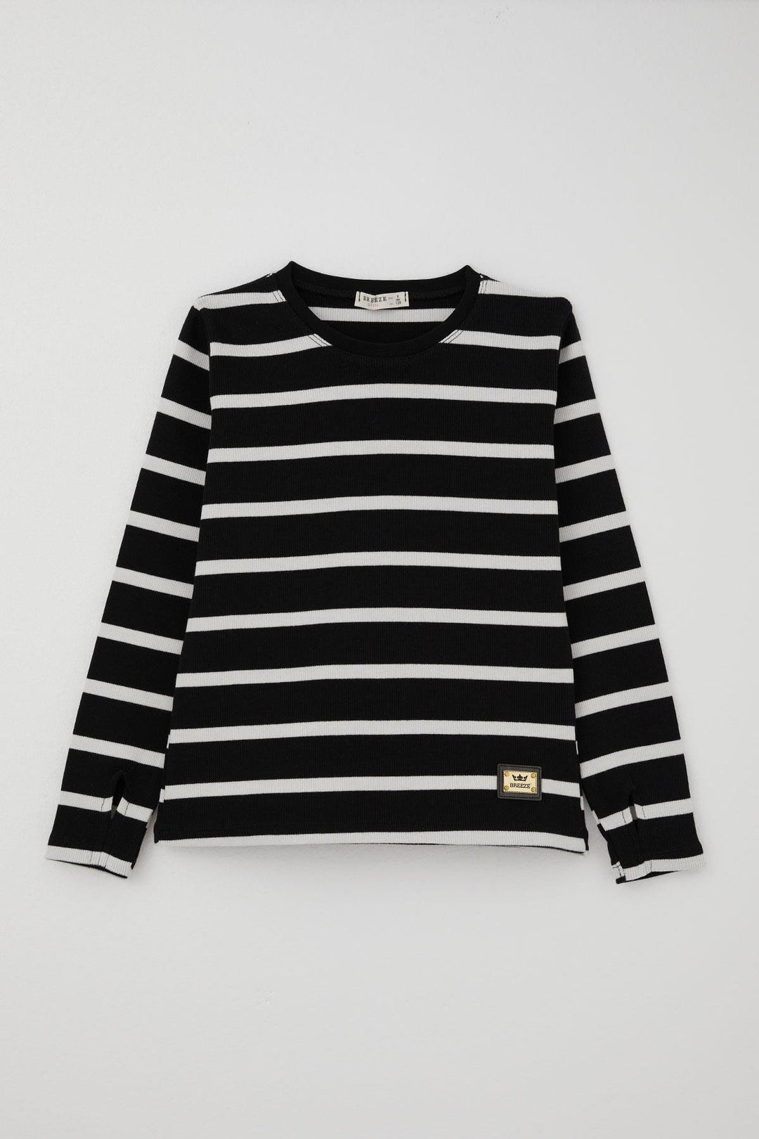 BRE Breeze Girl Child Tracksuit with Pants Finger Slit Arm Detail 84 Years, Black - Greenwood