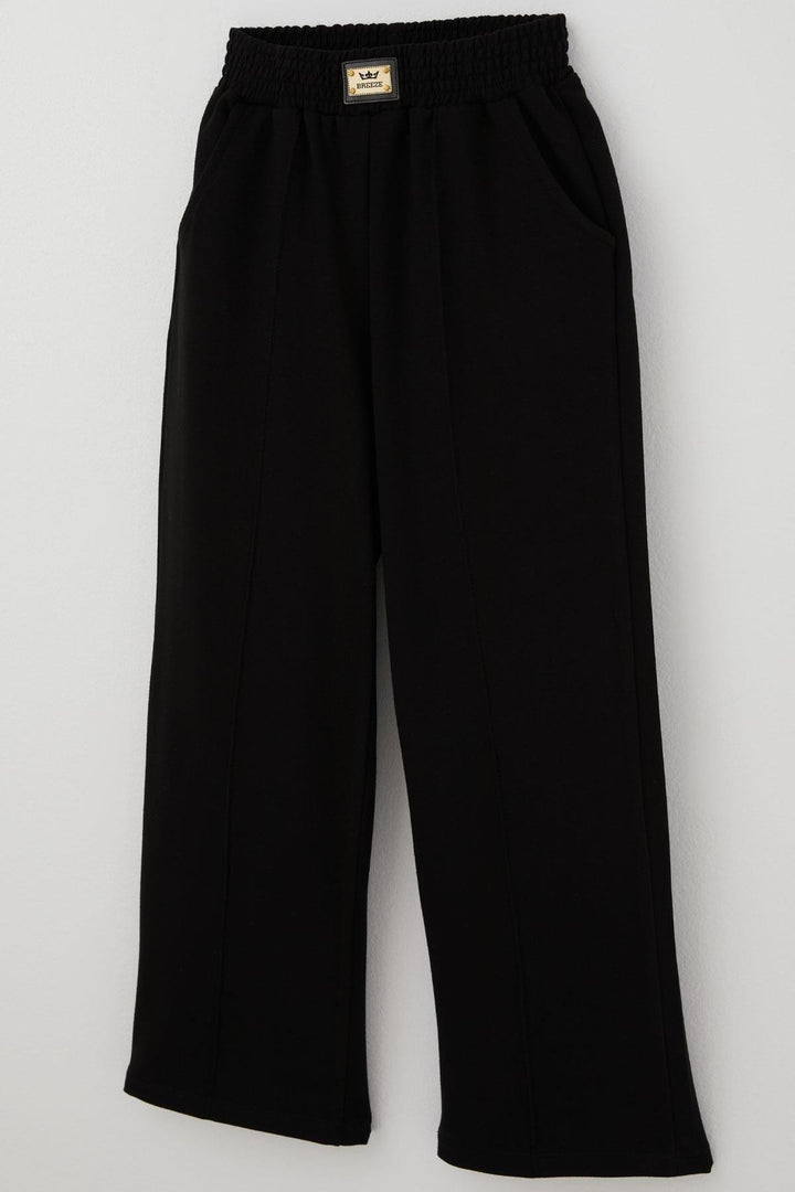 BRE Breeze Girl Child Tracksuit with Pants Finger Slit Arm Detail 84 Years, Black - Greenwood