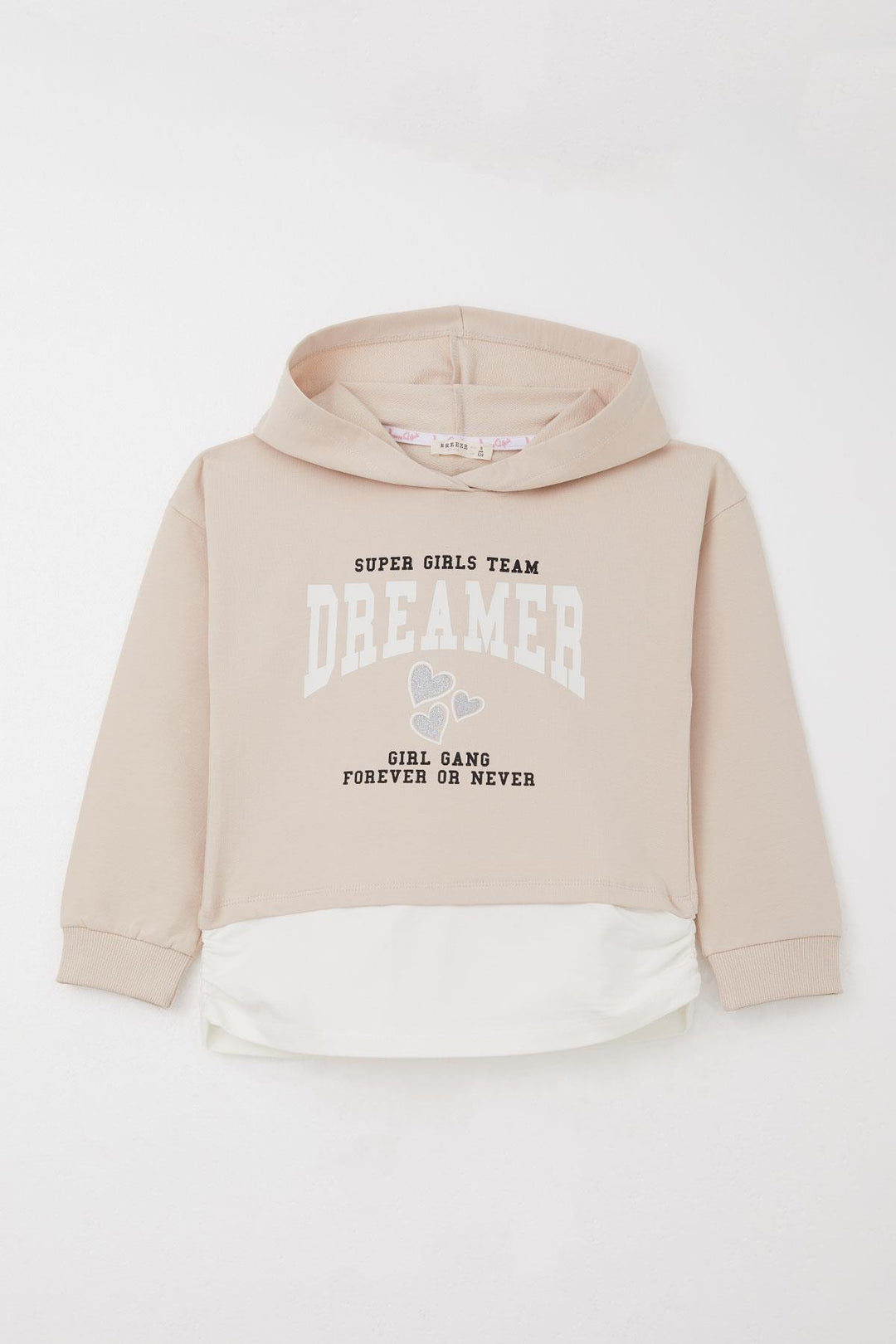 BRE Breeze Girl Child Tracksuit with Pants Printed Hooded 50 Years, Beige - Lake Havasu City