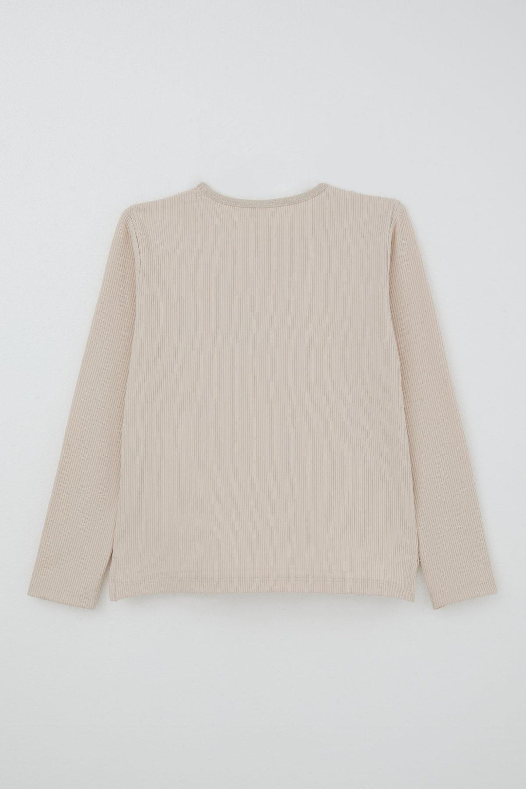 BRE Breeze Girl's Pant Set with Embroidered Summer Writing, Beige, 5-9 Years - Coram