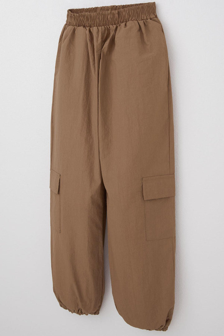 BRE Breeze Girls' Parachute Jogger Pants Cargo Pocket 72 Years, Brown - Épinay-sur-Seine