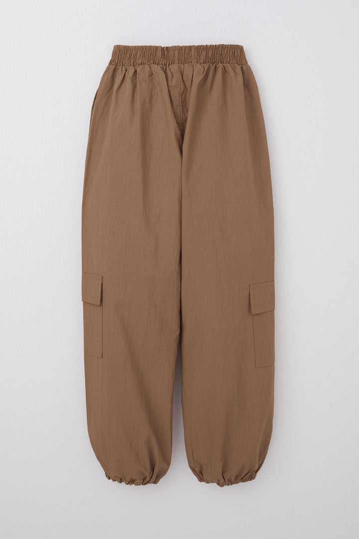 BRE Breeze Girls' Parachute Jogger Pants Cargo Pocket 72 Years, Brown - Épinay-sur-Seine