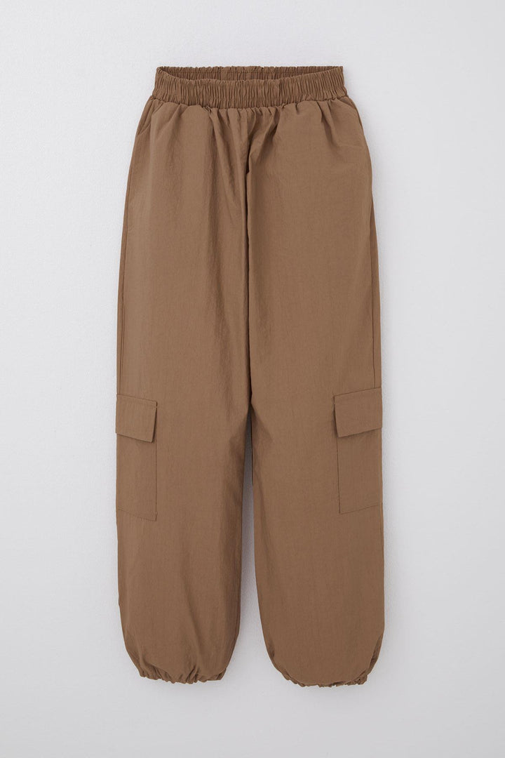 BRE Breeze Girls' Parachute Jogger Pants Cargo Pocket 72 Years, Brown - Épinay-sur-Seine