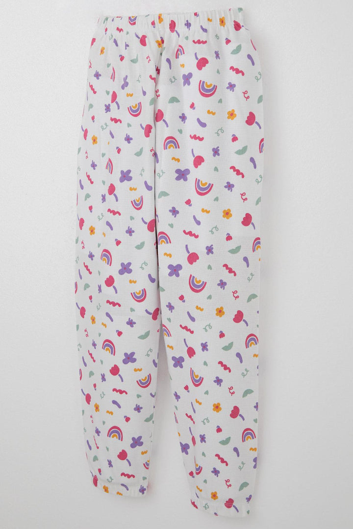 BRE Breeze Girl's Pajama Set Spring Colors 4-8 Years, White - Almada