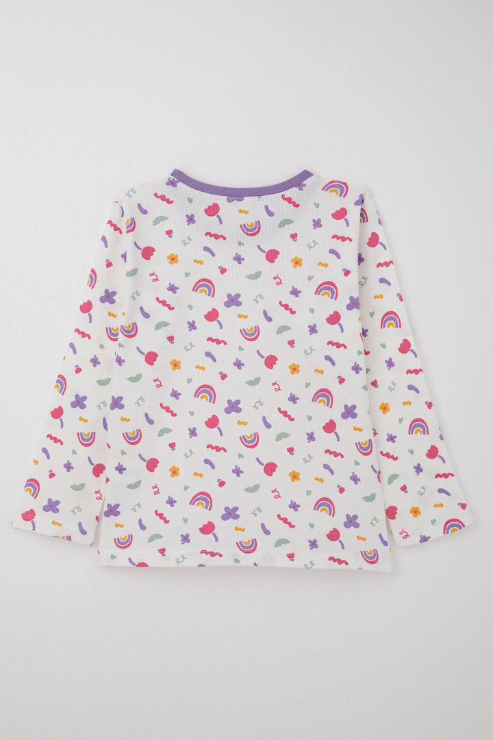 BRE Breeze Girl's Pajama Set Spring Colors 4-8 Years, White - Almada