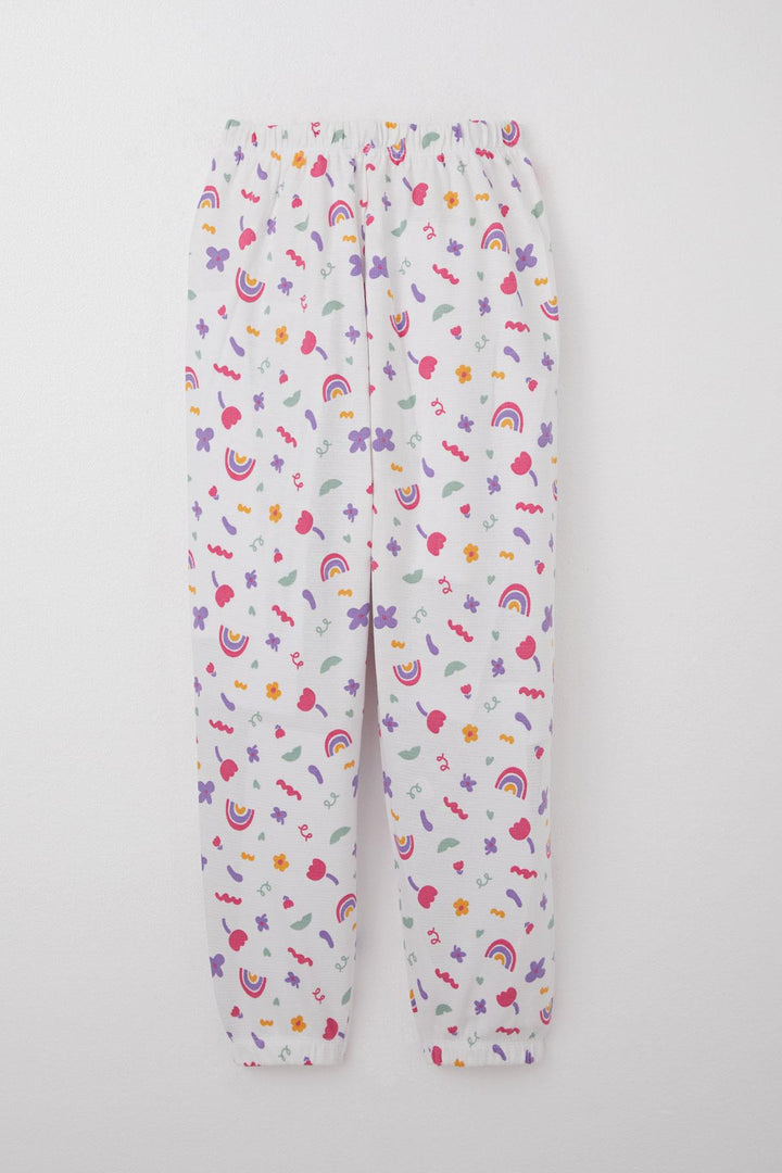 BRE Breeze Girl's Pajama Set Spring Colors 4-8 Years, White - Almada