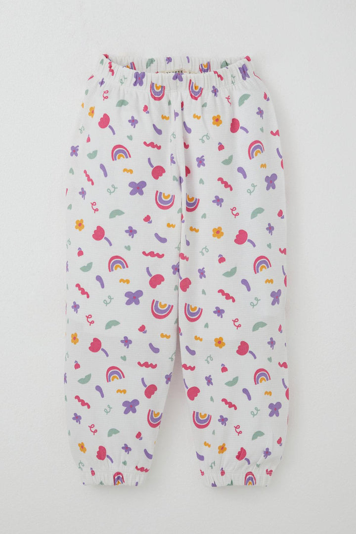 BRE Breeze Girl's Pyjama Set Spring Colors 1-3 Years, White - Long Beach