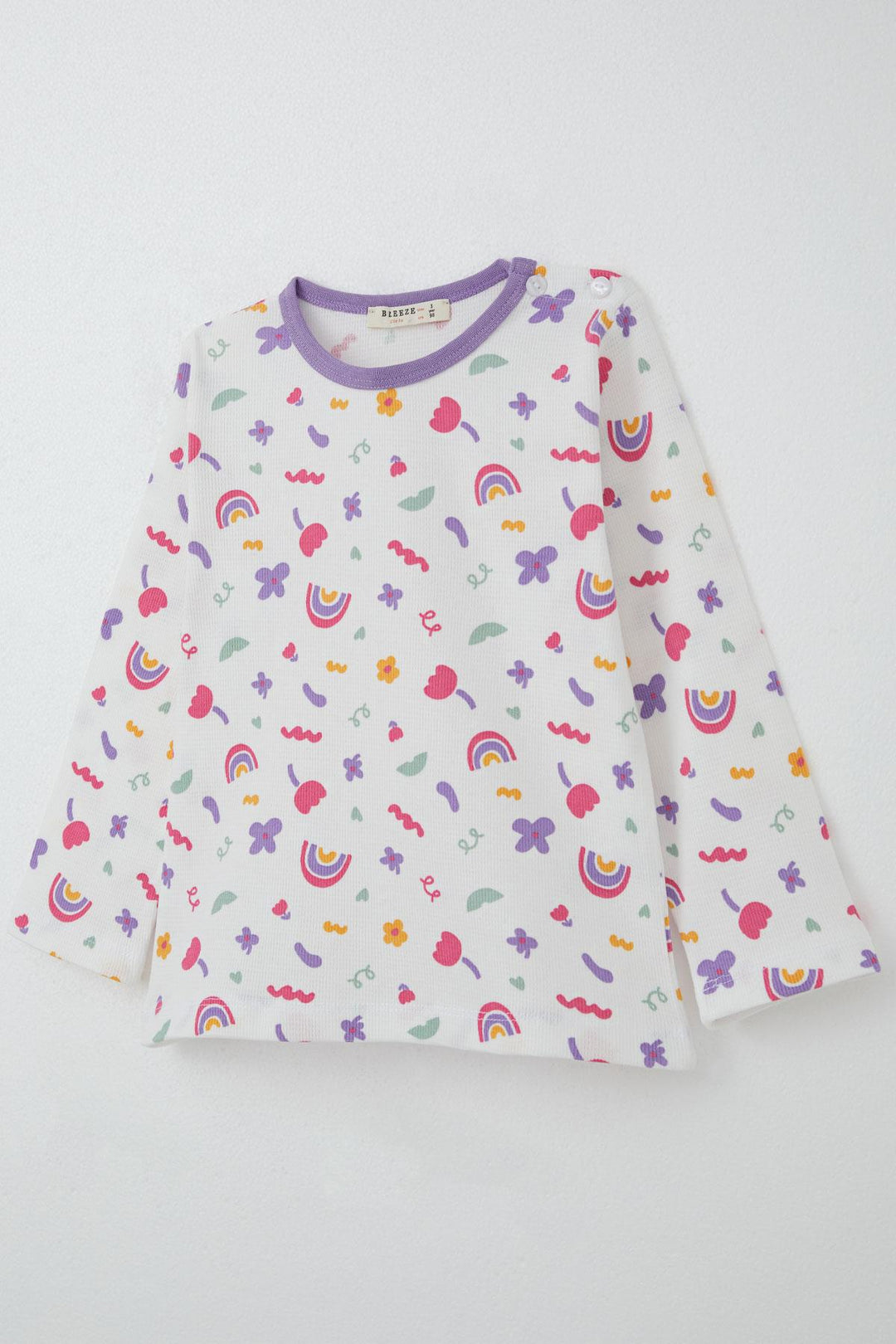 BRE Breeze Girl's Pyjama Set Spring Colors 1-3 Years, White - Long Beach