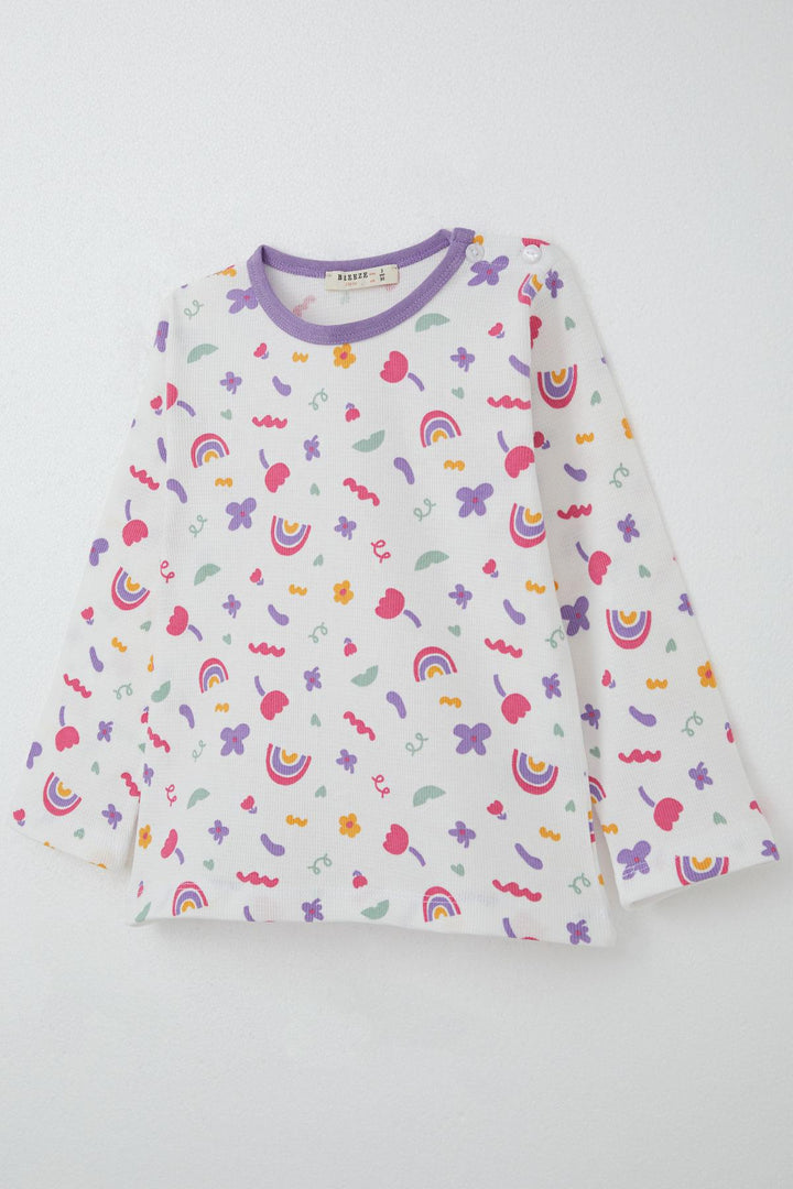 BRE Breeze Girl's Pyjama Set Spring Colors 1-3 Years, White - Long Beach